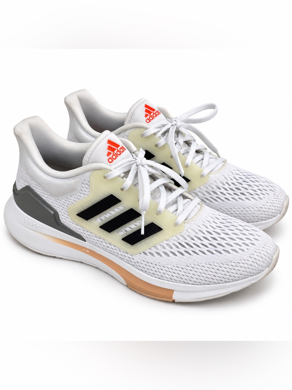 Adidas EQ21 Run Women’s Size 9 White Black Bounce Running Sneakers H00540